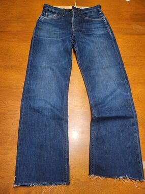 Rag & Bone Maya High Rise Ankle Straight Jeans in Dark Blue